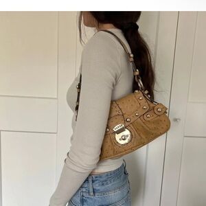 Guess Tan Studded Shoulder Bag